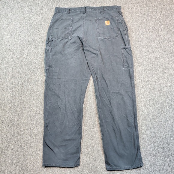 Carhartt Workwear Carpenter Pants 42x34 Black Cotton Loose Fit Utility Rugged — photo 2